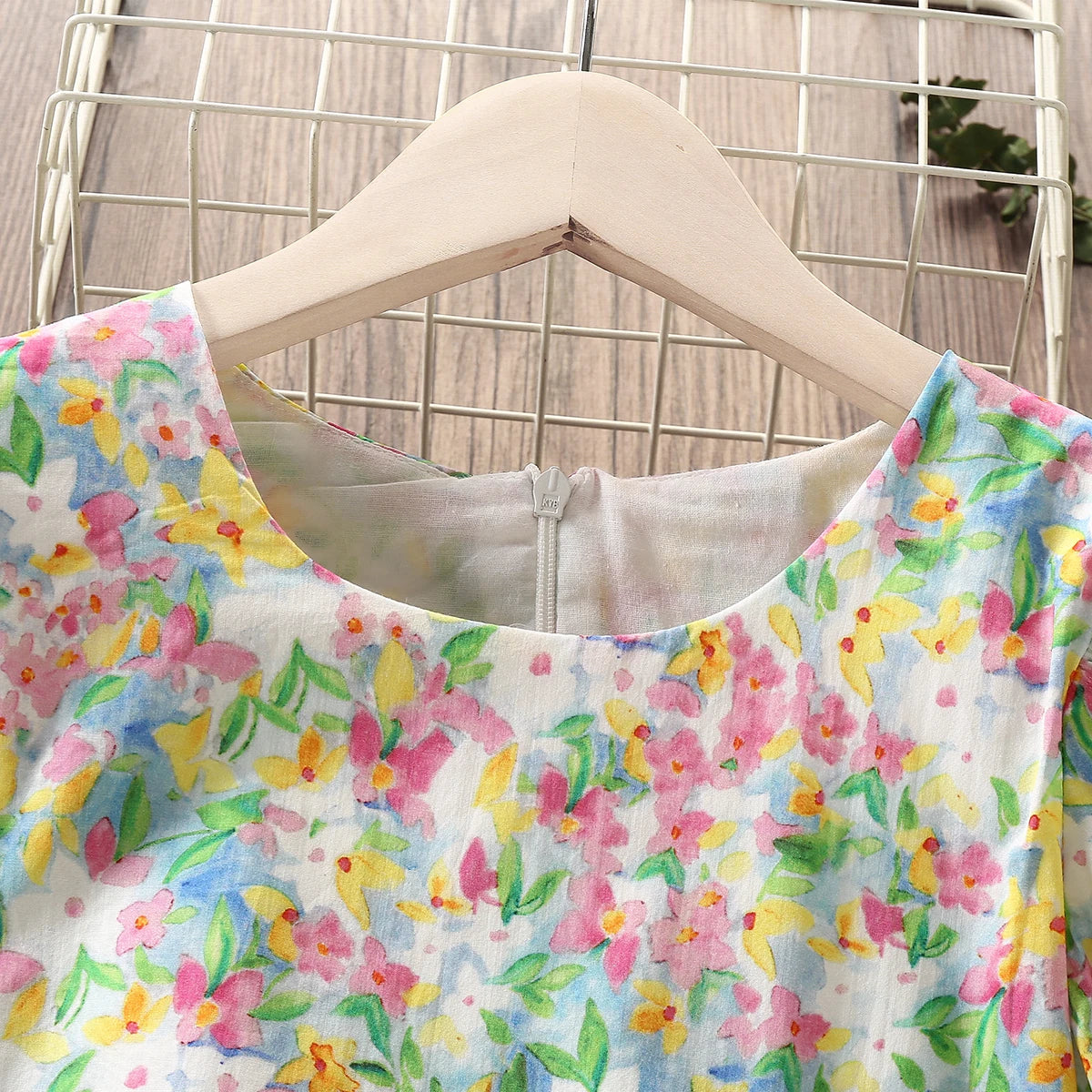 Kids Girls Floral Print Party Dress for Summer childrensterritory