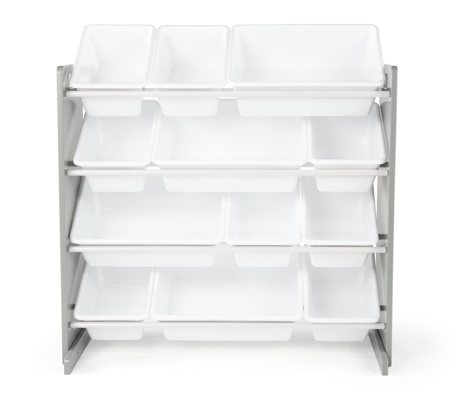 Kids Toy Organizer Wooden and Plastic Rack with 12 Bins childrensterritory