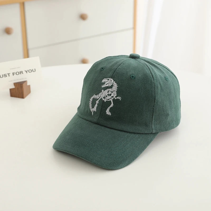 Cartoon Dinosaurs Design Kids Boys Adjustable Sports Hats childrensterritory