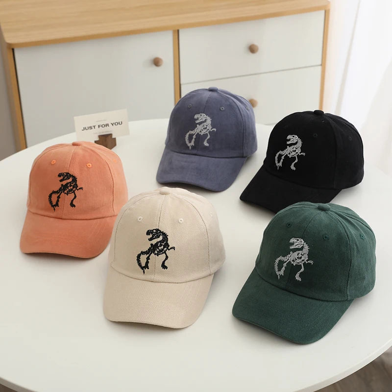 Cartoon Dinosaurs Design Kids Boys Adjustable Sports Hats childrensterritory