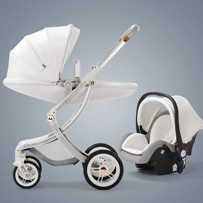High Landscape, Luxury 3-In-1 Baby Carriage with Car Seat childrensterritory