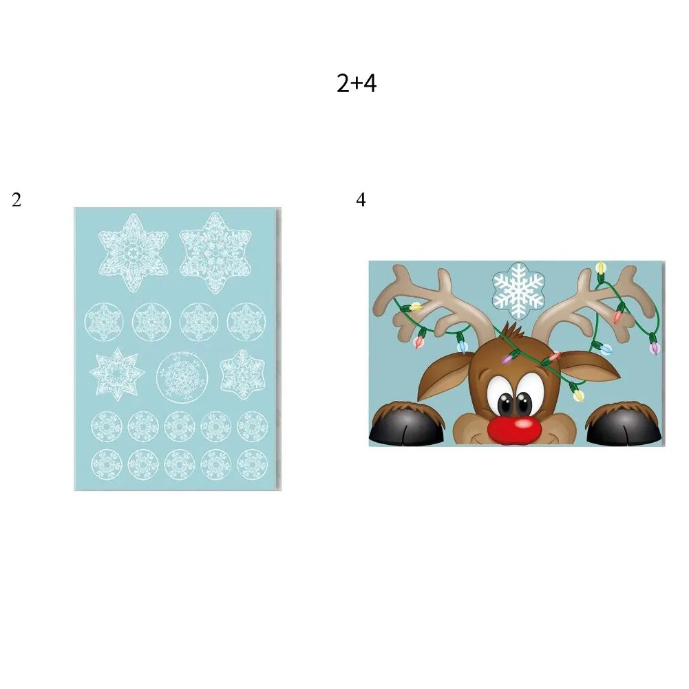 Santa Claus Snowflake Christmas Window/Wall Decals childrensterritory