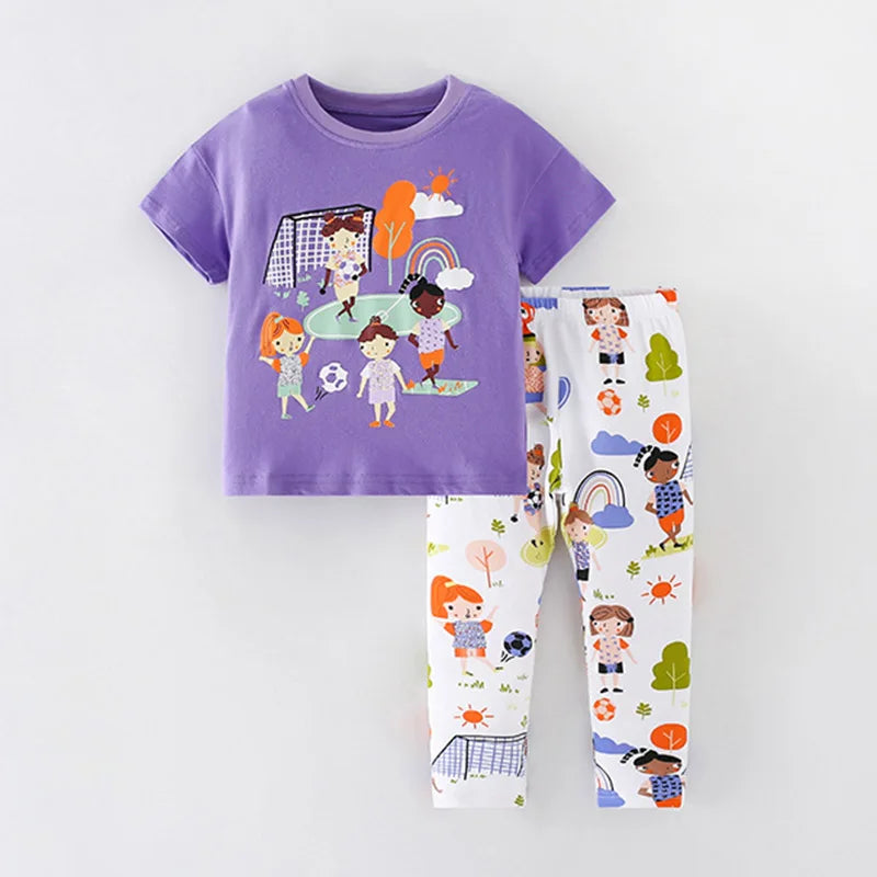 Half-Sleeves Casual Summer Outfits For Girls childrensterritory