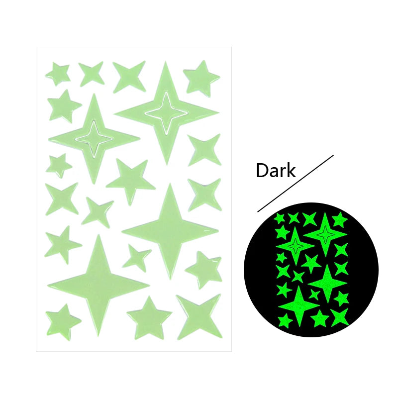 3D Fluorescent Glow in the Dark Wall Decal For Kids Room childrensterritory