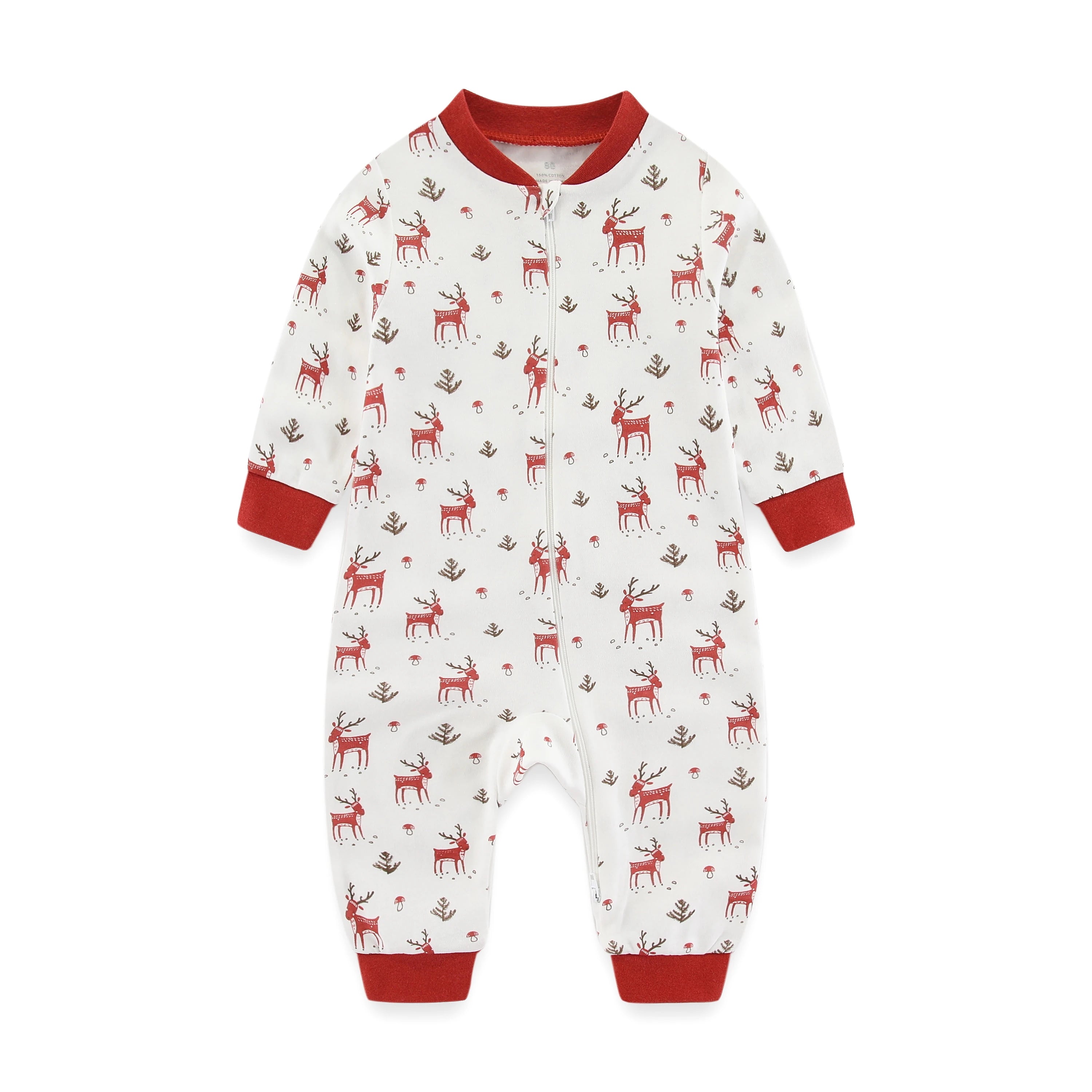 Cartoon Print Long Sleeve Newborn Baby Cotton One-piece/Rompers
