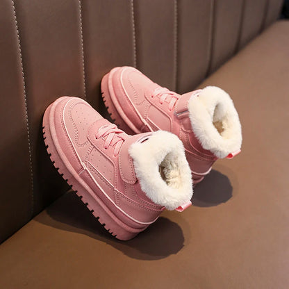 Trendy Kids furry Warm Waterproof Casual Shoes childrensterritory