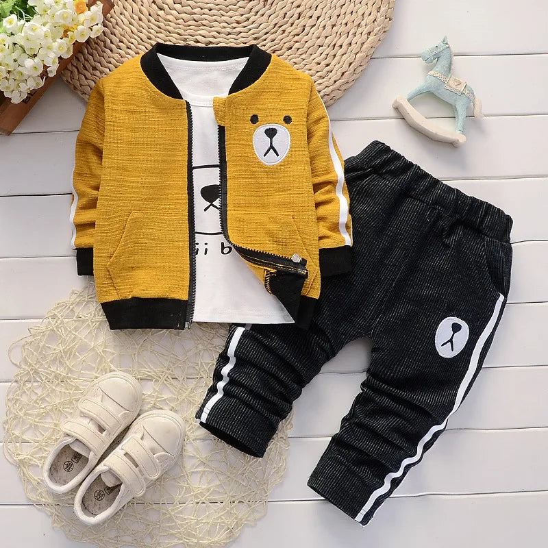 Kids Boys 3pcs Cotton Hooded Tracksuit/Clothing set