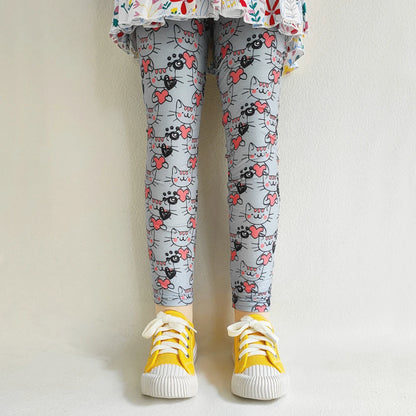 Kids Girl Floral Print Slim Fit Leggings/Trousers childrensterritory