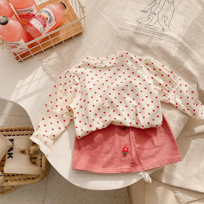 A-Line Flower Button Short Denim Skirt for Kids Girls childrensterritory