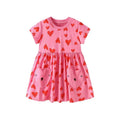 Kids Girls Soft Cotton Cartoon Print Summer Casual Dress