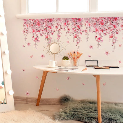 Pink Flower Design Girls Room Wall Decal childrensterritory