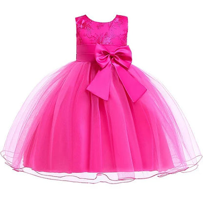 Girls Sleeveless Sequins Flower Rainbow Design Summer Dresses childrensterritory