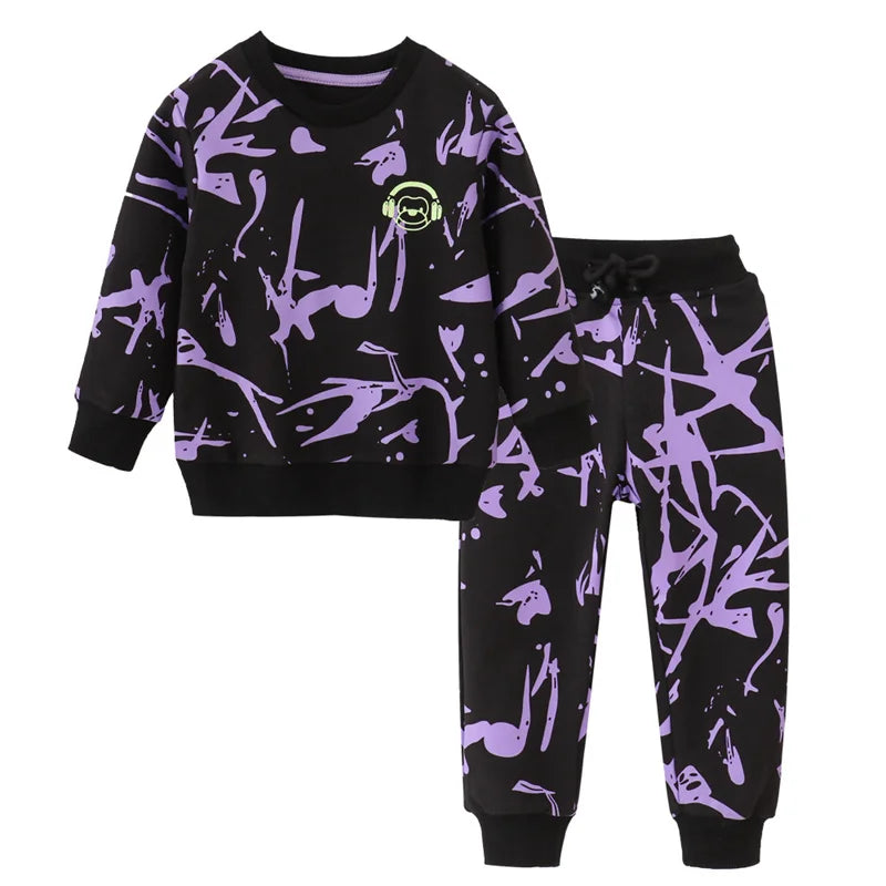 Children's Elmo Cartoon Print Clothes Sets for Boys, Girls