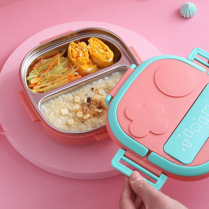 Portable Kids Lunch Box of Stainless Steel for Outings childrensterritory