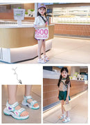 Kids Girls Letter Print Design Non-slip Princess Beach Sandals