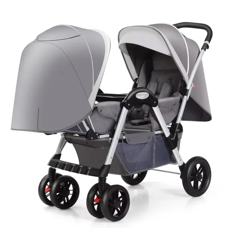 Removable and Washable Twin Umbrella Baby Stroller