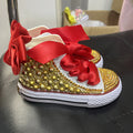 Personalized Rhinestone Design Kids Canvas Shoes childrensterritory