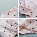Lovely Heart Print Kids Girls Knitted Sweater childrensterritory