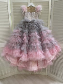 Handmade Elegant Floor Length Flower Girl Dresses childrensterritory