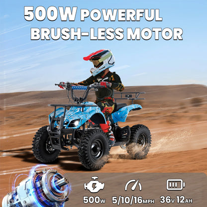 36V Powerful Off-Road Electric Four-Wheeled ATV for Kids childrensterritory
