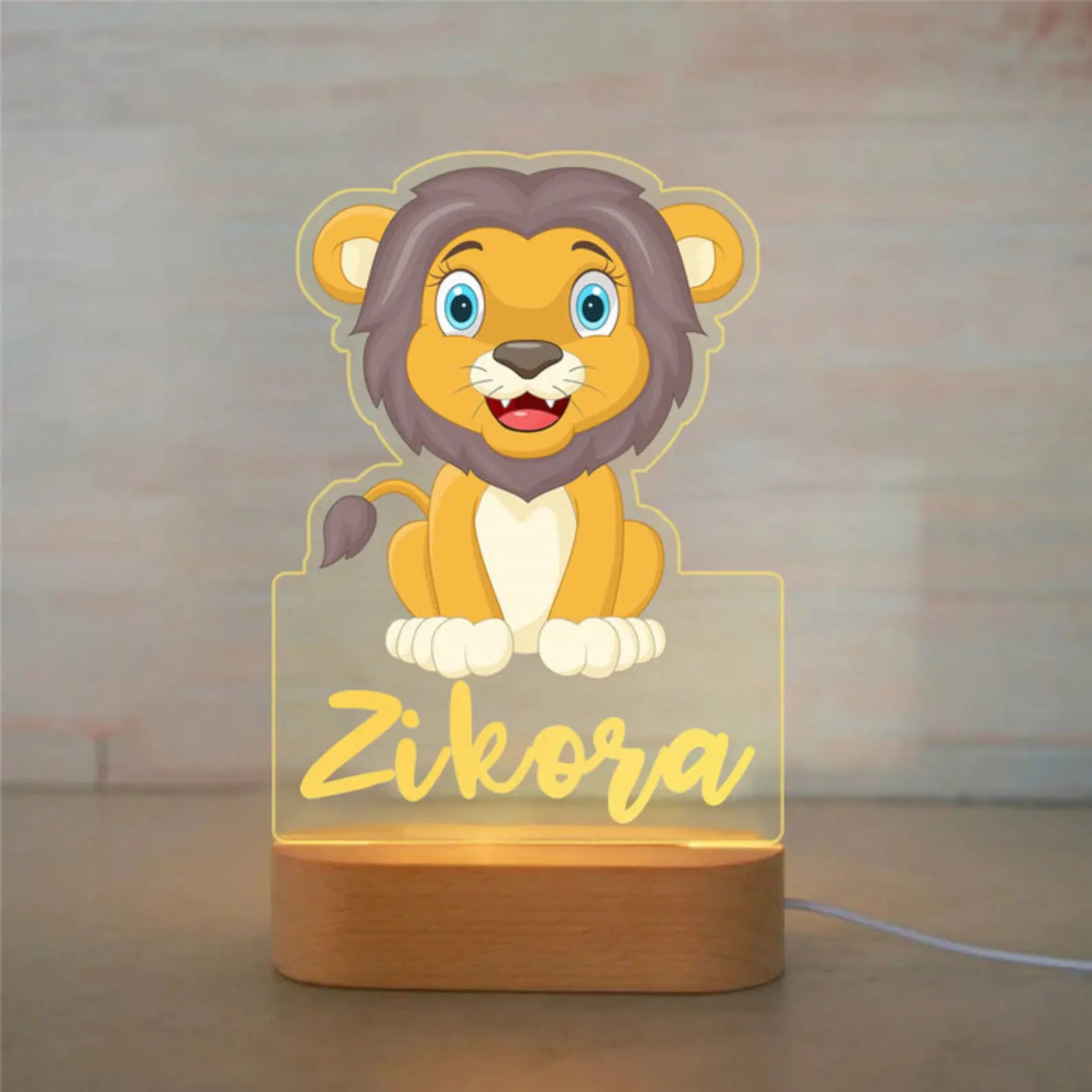 Personalized Cartoon Animal Design Night Light for Kids Room childrensterritory