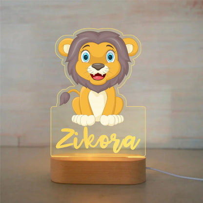 Personalized Cartoon Animal Design Night Light for Kids Room childrensterritory