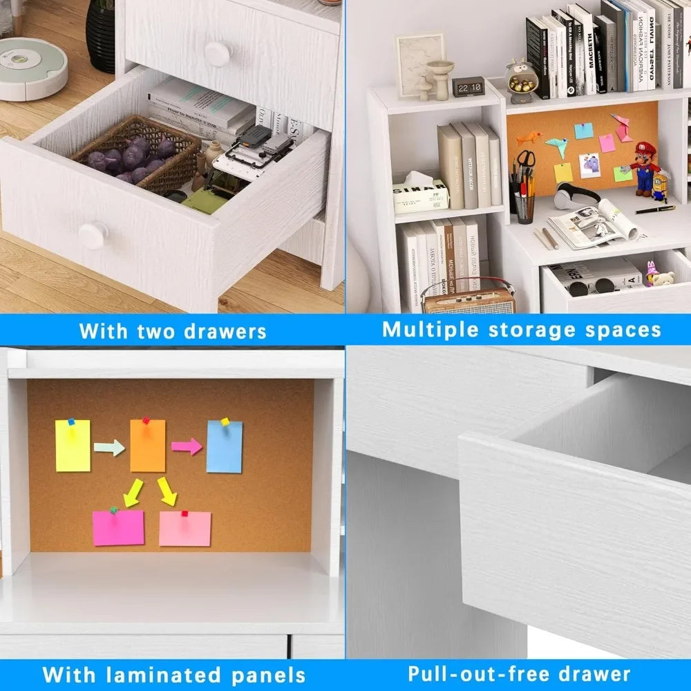 Kids Study Desk with 4 Drawers and Chair Set childrensterritory