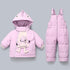 3D Cartoon Dino Design 2pcs Baby Warm Snowsuits childrensterritory