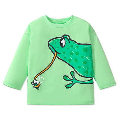 Kids Boys Cartoon Fox Embroidered Cotton T-shirts childrensterritory