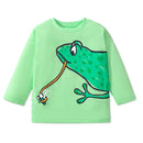 Kids Boys Cartoon Fox Embroidered Cotton T-shirts childrensterritory