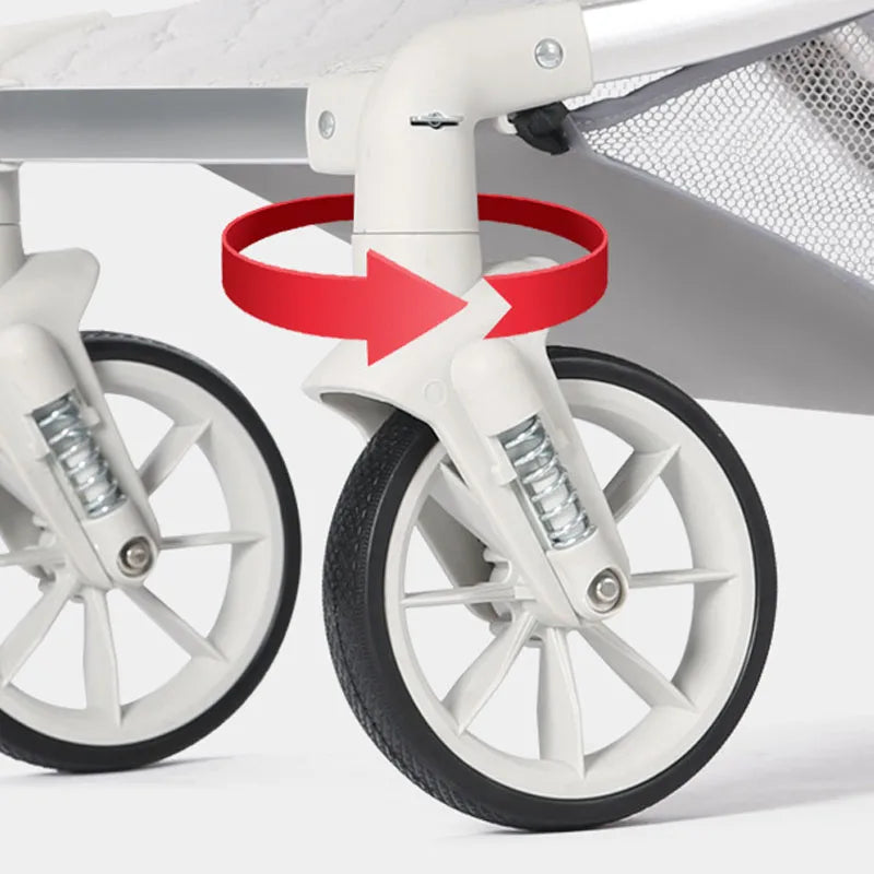 Elevated Baby Stroller with Lightweight Eggshell Design