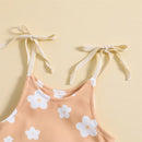 Baby Girl Floral Print Sleeveless Summer Bodysuit childrensterritory