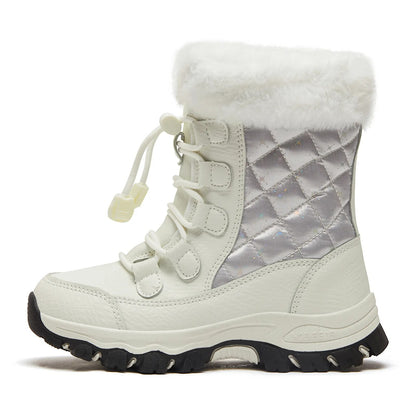 Kids Waterproof Warm Faux Fur Lined Snow Boots childrensterritory