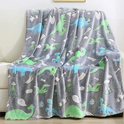 Soft Cozy Glow in The Dark Unicorn Blanket for Kids childrensterritory