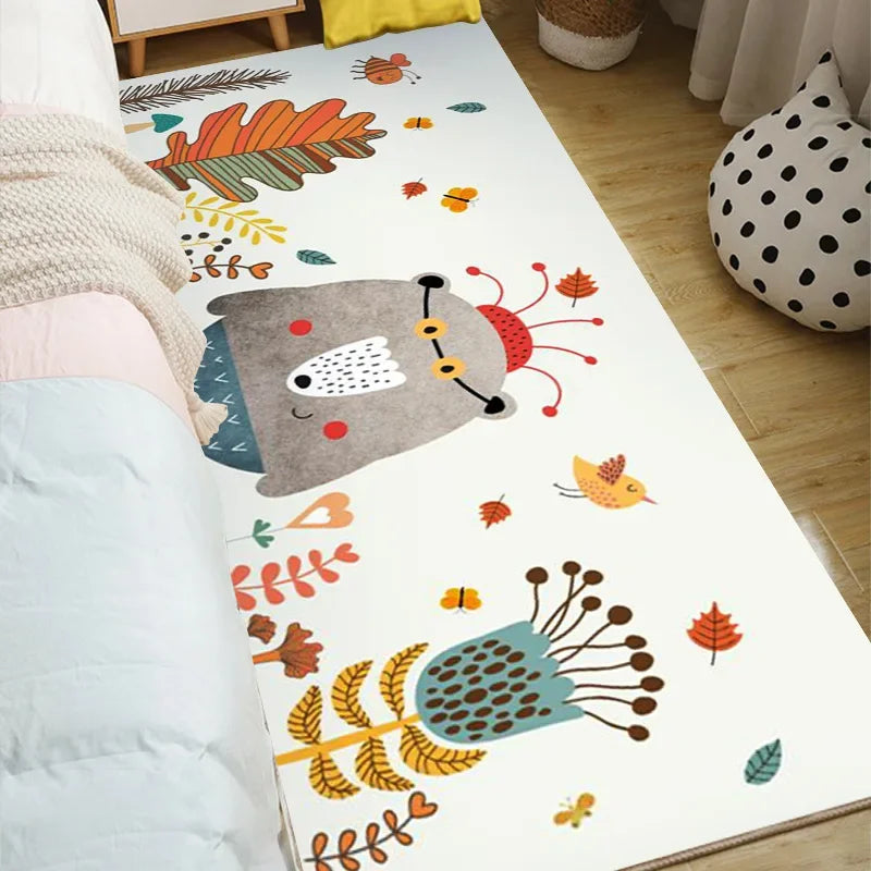 Cute Cartoon Girly Large Area Rugs for Kids Bedroom, Living Room