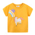Cartoon Animal Design Little Girls Cotton T Shirts for Summer childrensterritory