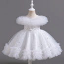 Star Sequin Design Fluffy Evening Princess Dresses childrensterritory