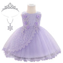Baby Girl Lace Embroidered Formal Occasion Gowns childrensterritory