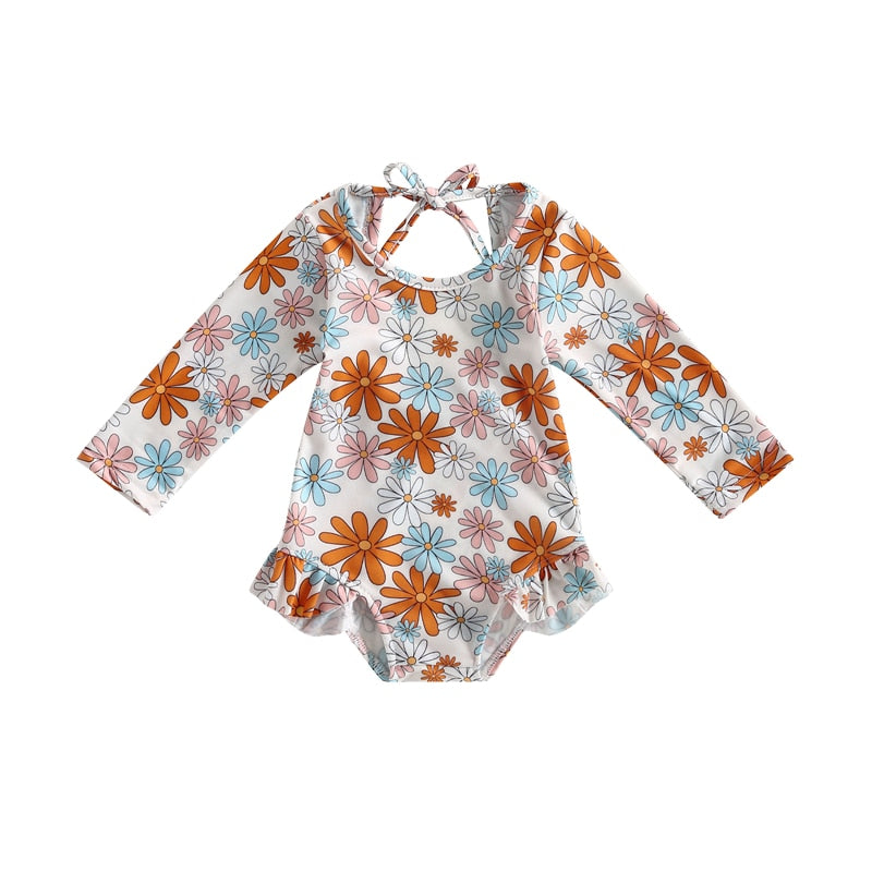 O-Neck Floral Baby Girl Swimsuit/Beach Wear childrensterritory