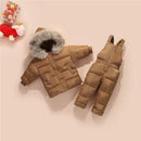 Little Boys Girls Thick Warm Down Jacket Jumpsuit Clothing Set childrensterritory
