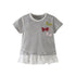 Butterflies Embroidery Design Summer Cotton T- Shirts For Girls childrensterritory