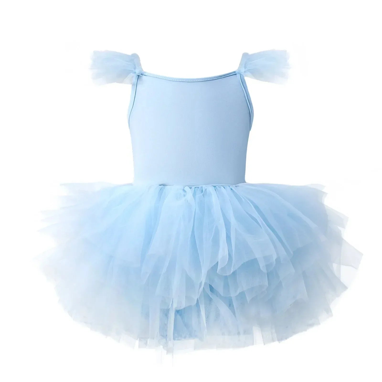 Tulle Puffy Tiered Long Tail Flower Girl Dresses For Wedding Party