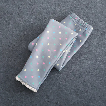 Printed Warm Velvet Leggings for Kids Girls childrensterritory