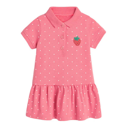 Little Girls Printed Lovely Soft Casual Summer Dresses childrensterritory