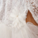 Kids Girls Lace Flower Design Layered Birthday Party Dress childrensterritory