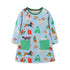 Horse Print Girls Long-Sleeved Casual Dresses childrensterritory