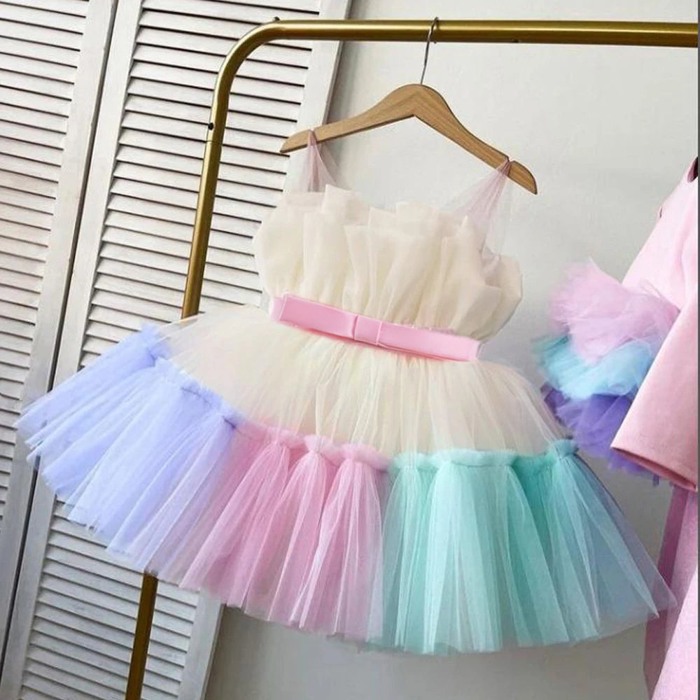Baby Girls Tulle Wedding Bridesmaid Dresses