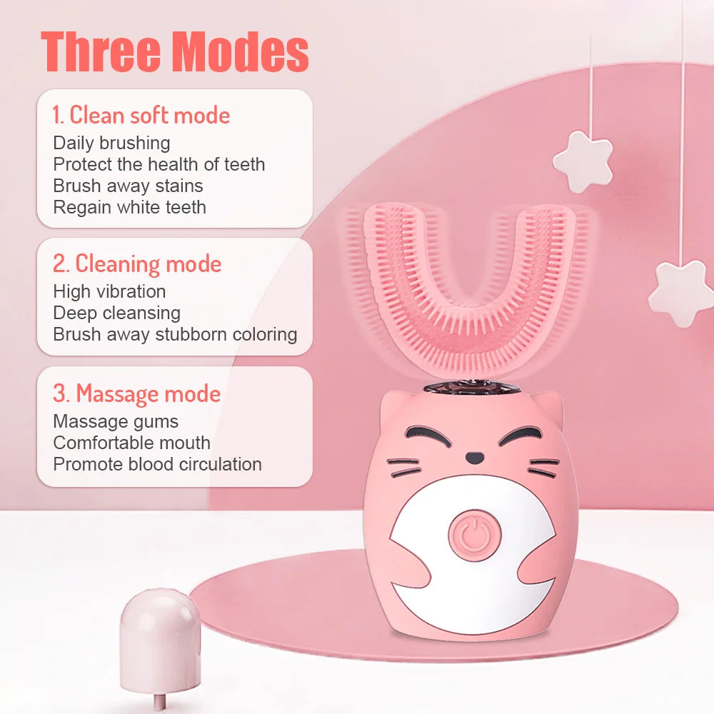 Automatic USB Rechargeable Kids U Shape Toothbrush childrensterritory