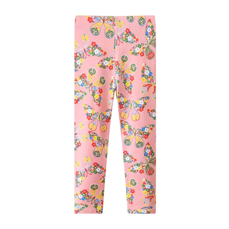 Girls Butterfly Print Cotton Casual leggings childrensterritory