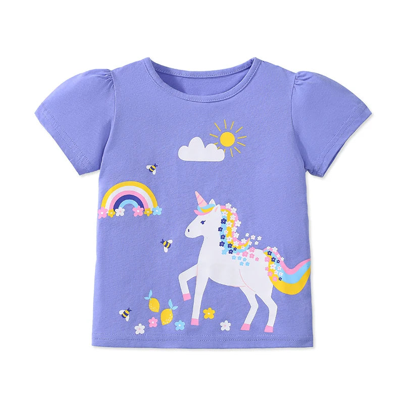 Cartoon Unicorn Design Little Girls&
